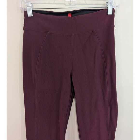 Spanx Micro Rib Knit Control Top Skimmer Leggings Pants Brandywine Size Small - Picture 2 of 7